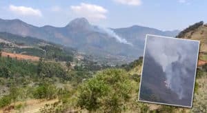 Grande incêndio atinge o Parque do Caparaó, em Dores do Rio Preto
