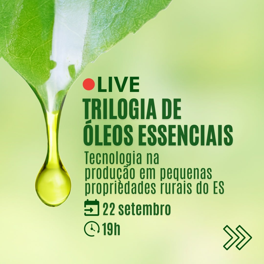 Live vai mostrar oportunidades na produção de óleos essenciais no ES