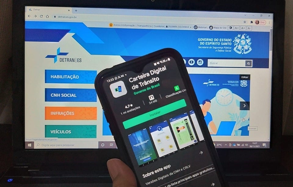 Conheça as facilidades disponíveis no aplicativo Carteira Digital de Trânsito