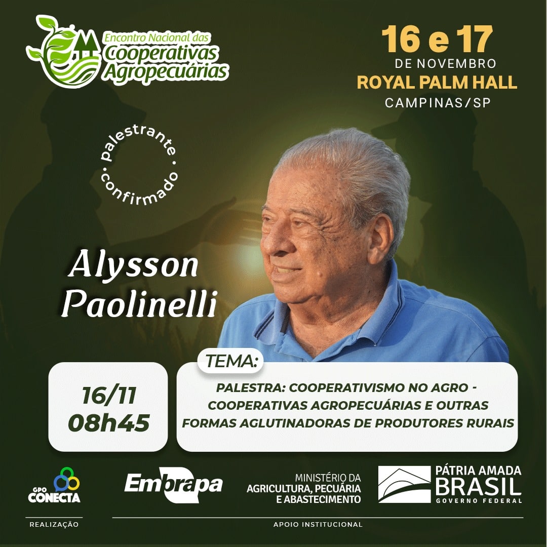 Encontro Nacional das Cooperativas Agropecuárias tratará de práticas ambientais, sociais e de governança