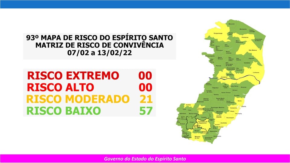 Veja as cidades capixabas que entram em risco moderado para Covid a partir desta segunda