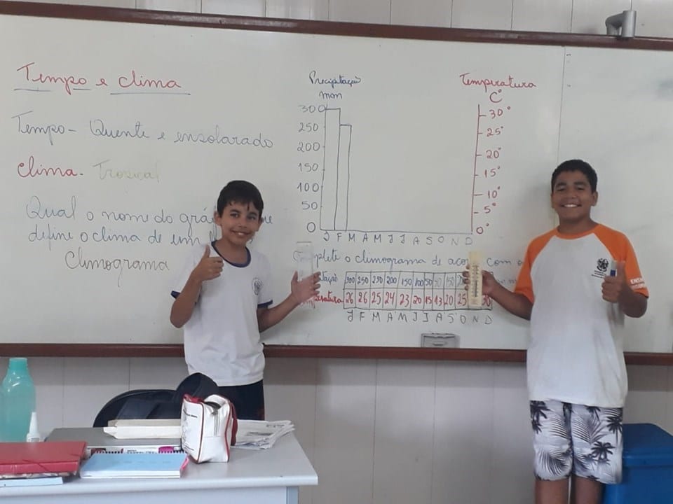 Estudantes de Laranja da Terra aprendem Geografia por meio de práticas experimentais