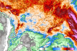 Zcas se forma e traz chuva para o ES e várias partes do país