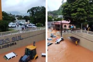 Asilo de idosos fica inundado após chuvas atingirem Mimoso do Sul