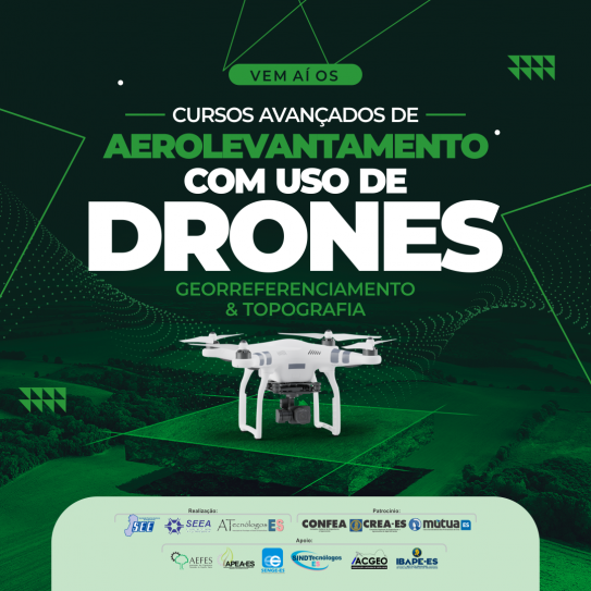 Crea-ES lança cursos de aerolevantamento com uso de drones