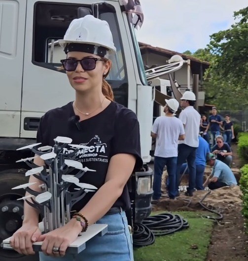 Parque Cultural Casa do Governador recebe árvore fotovoltaica