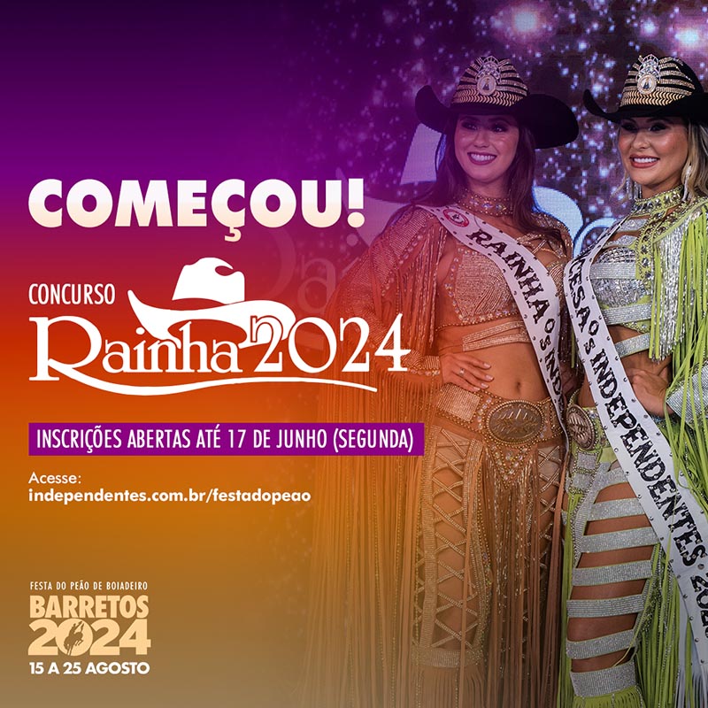 Rainha da Festa do Peão de Barretos: concurso tem inscrições abertas