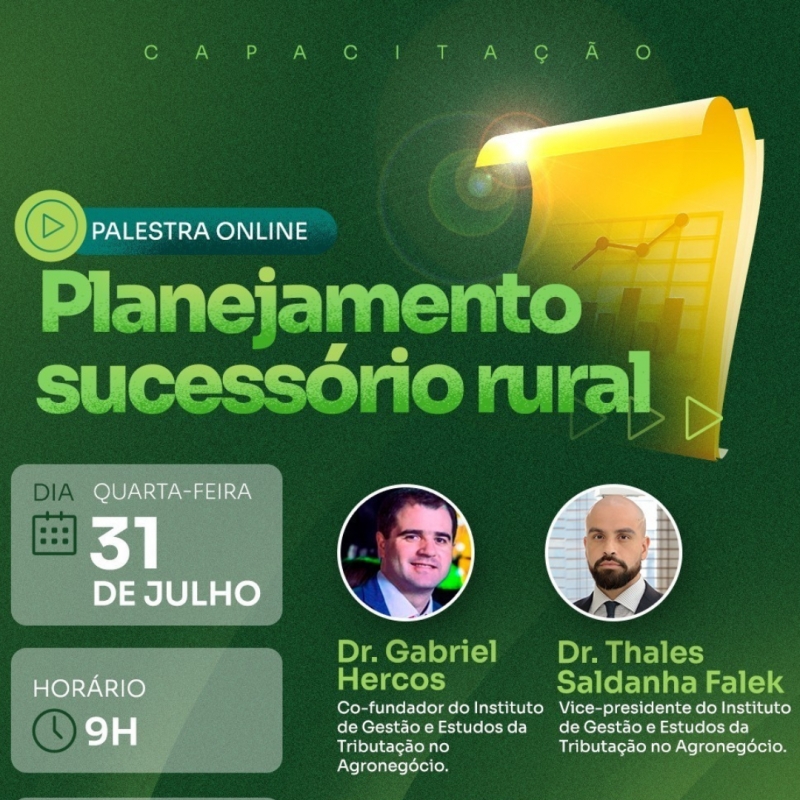 Faes promove palestra on-line sobre “Planejamento Sucessório Rural”