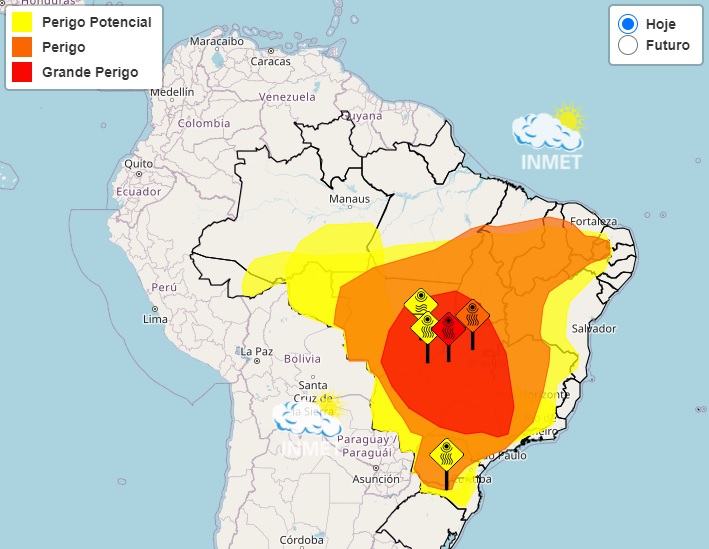 Veja as cidades em alerta laranja ou vermelho para baixa umidade do ar