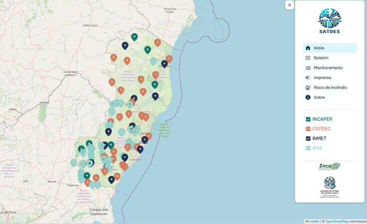 Incaper estreia 1º sistema de dados meteorológicos em tempo real do ES