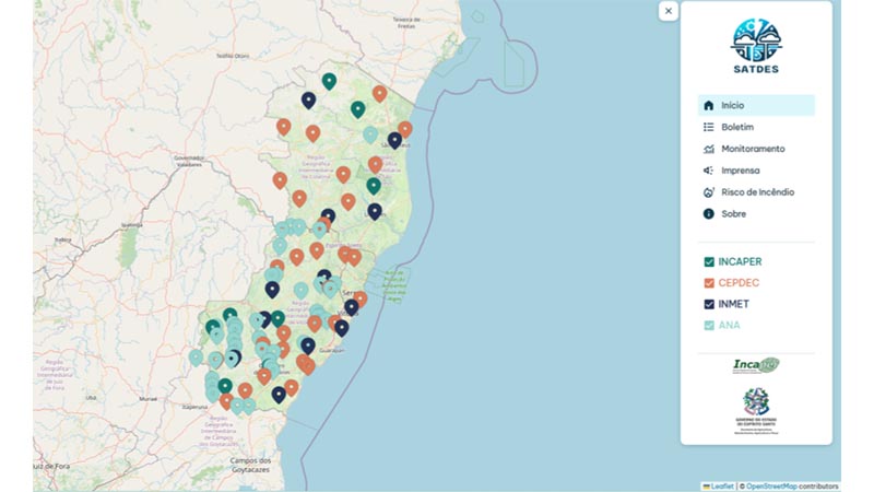 Incaper estreia 1º sistema de dados meteorológicos em tempo real do ES