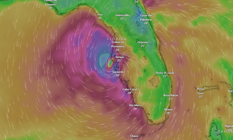 Furacão Milton se aproxima da Flórida; veja os riscos do fenômeno