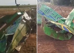 Avião agrícola cai Guaíra