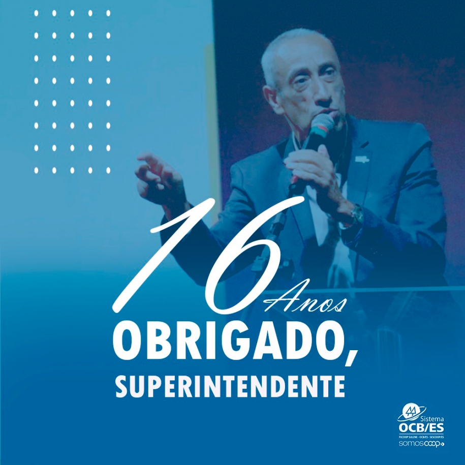 Carlos André Santos de Oliveira completa 16 anos à frente da Superintendência do Sistema OCB/ES