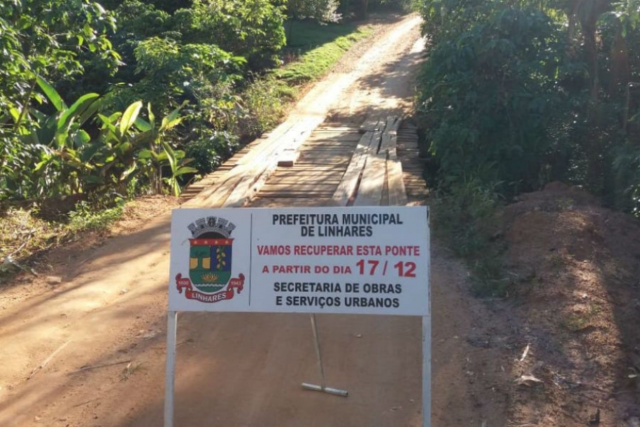 Construção de pontes facilita o escoamento da produção agrícola no interior de Linhares